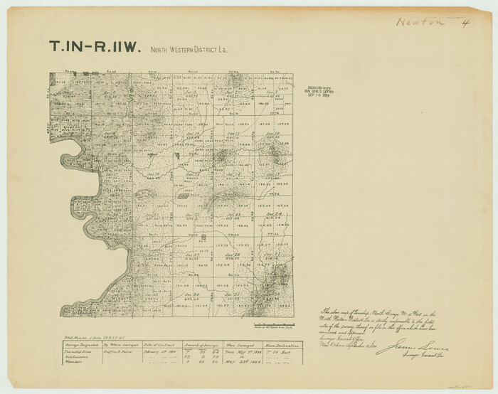 65878, Township 1 North Range 11 West, North Western District, Louisiana, General Map Collection