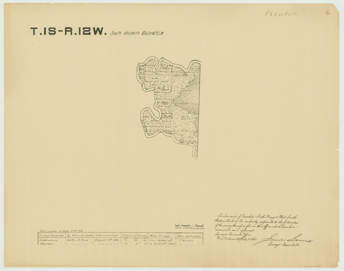 65880, Township 1 South Range 12 West, South Western District, Louisiana, General Map Collection