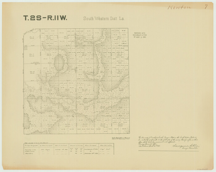 65881, Township 2 South Range 11 West, South Western District, Louisiana, General Map Collection