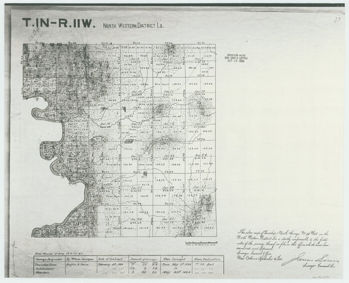 65892, Township 1 North Range 11 West, North Western District, Louisiana, General Map Collection