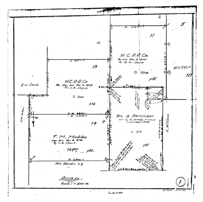 65893, Harris County Working Sketch 1, General Map Collection