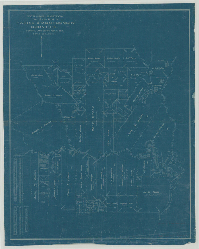 65897, Harris County Working Sketch 5, General Map Collection