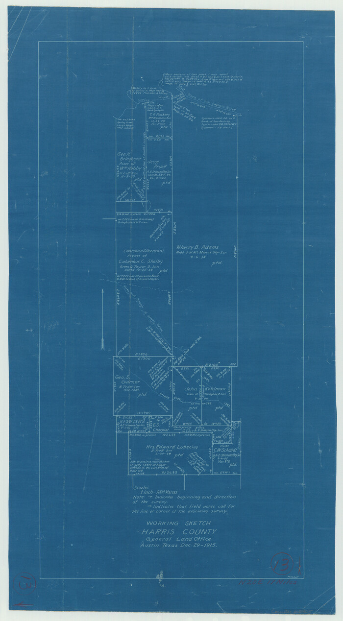65905, Harris County Working Sketch 13, General Map Collection