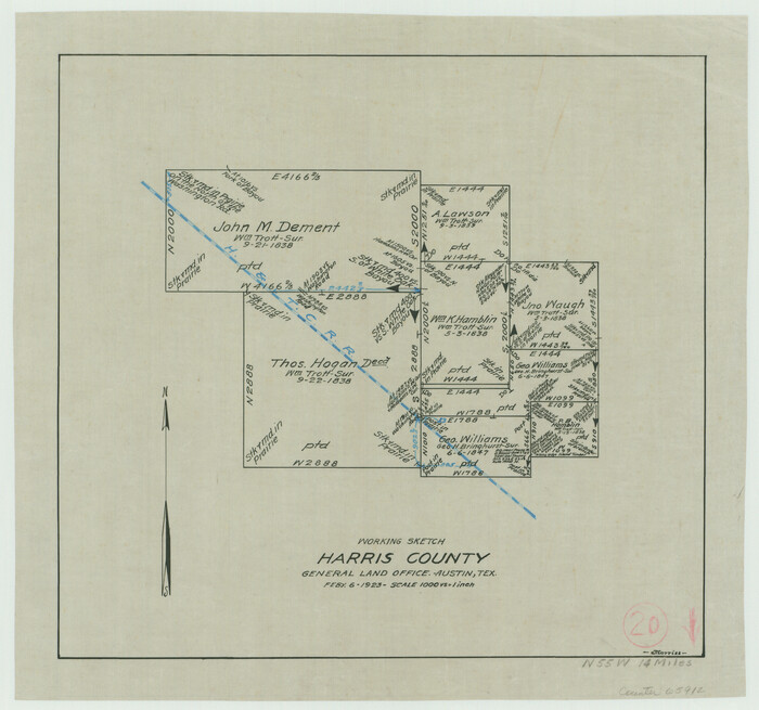65912, Harris County Working Sketch 20, General Map Collection