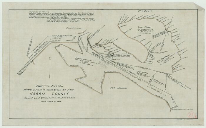 65913, Harris County Working Sketch 21, General Map Collection