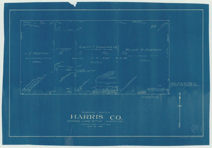 65915, Harris County Working Sketch 23, General Map Collection
