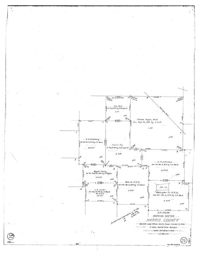 65923, Harris County Working Sketch 31, General Map Collection
