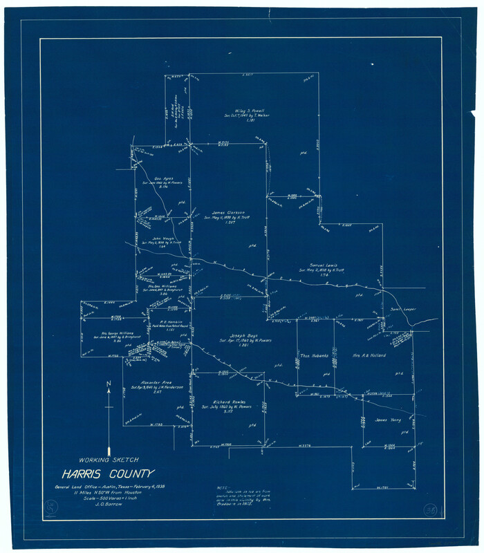 65927, Harris County Working Sketch 35, General Map Collection