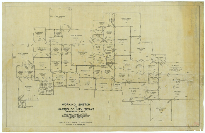65936, Harris County Working Sketch 44, General Map Collection