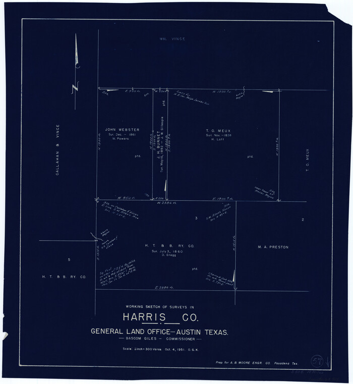 65949, Harris County Working Sketch 57, General Map Collection