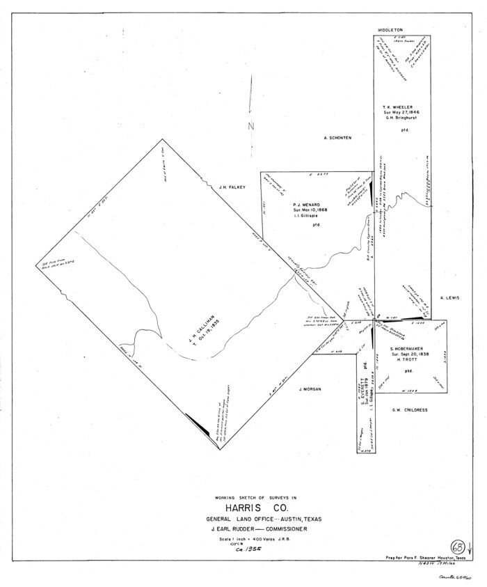 65960, Harris County Working Sketch 68, General Map Collection