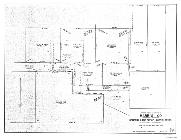 65962, Harris County Working Sketch 70, General Map Collection
