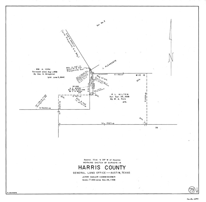 65971, Harris County Working Sketch 79, General Map Collection