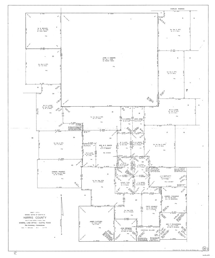 65982, Harris County Working Sketch 90, General Map Collection
