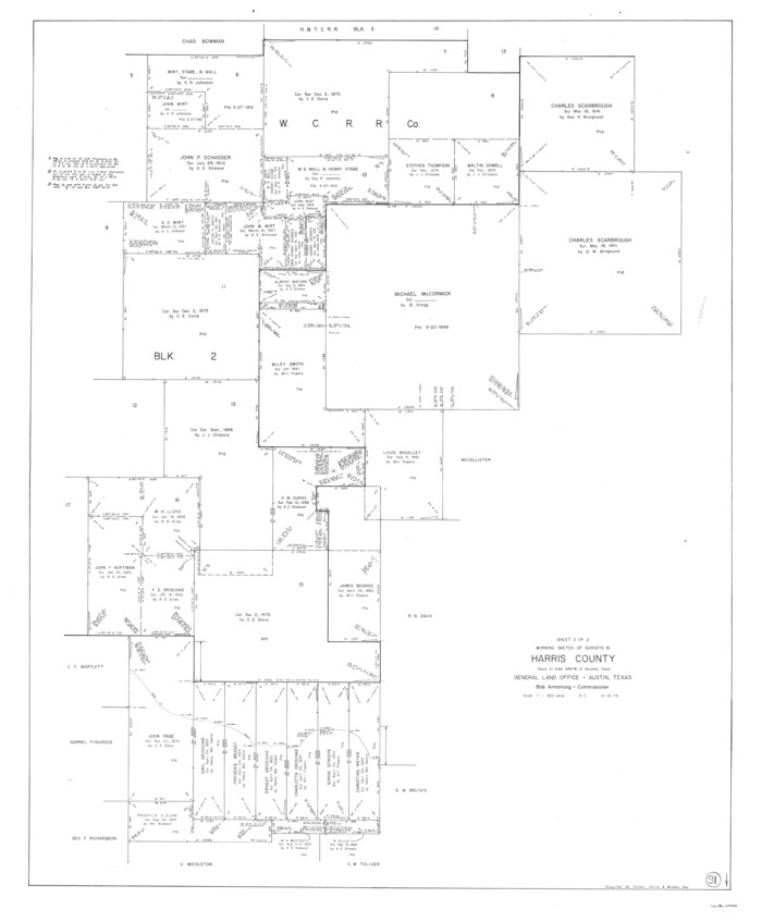 65983, Harris County Working Sketch 91, General Map Collection