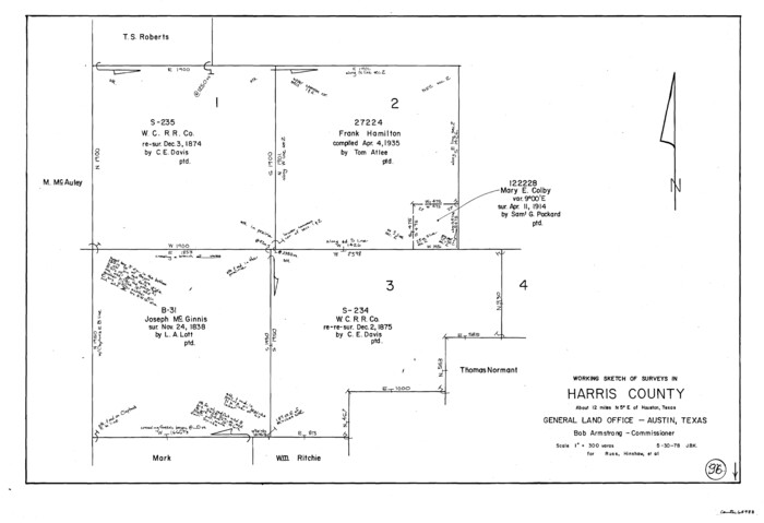 65988, Harris County Working Sketch 96, General Map Collection