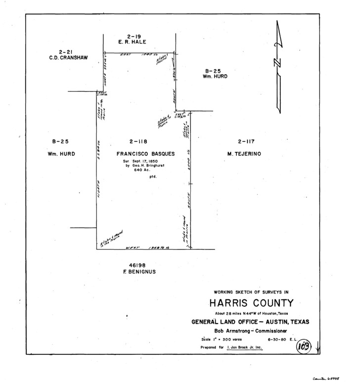 65995, Harris County Working Sketch 103, General Map Collection