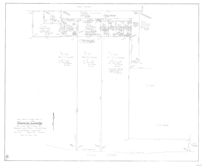 65997, Harris County Working Sketch 105, General Map Collection