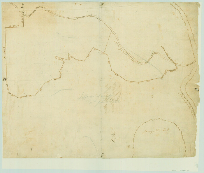 66, [Meanders of a navigable river, perhaps Cow Bayou], General Map Collection