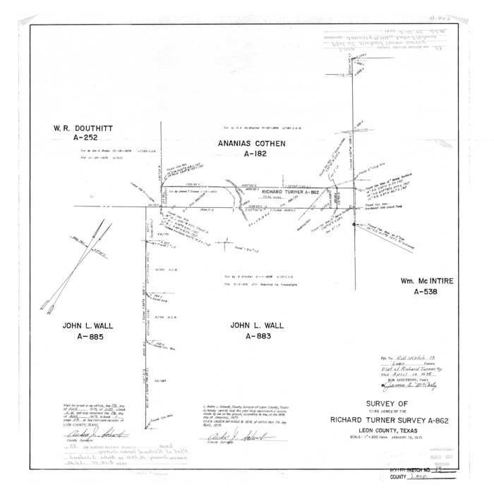 6600, Leon County Rolled Sketch 13, General Map Collection