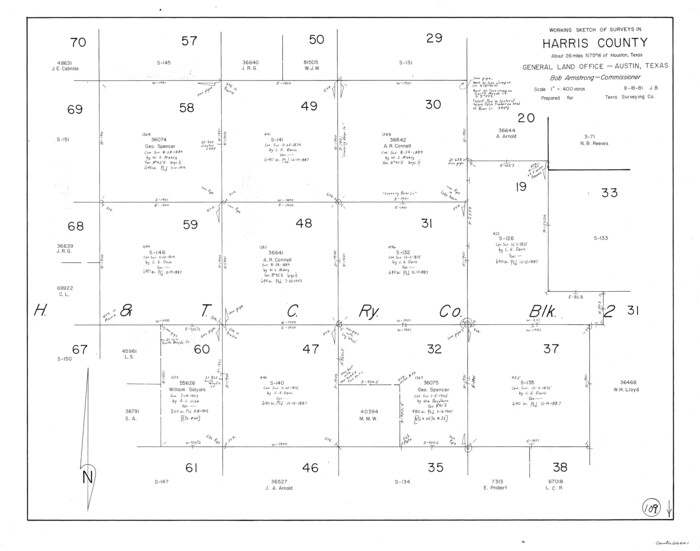 66001, Harris County Working Sketch 109, General Map Collection