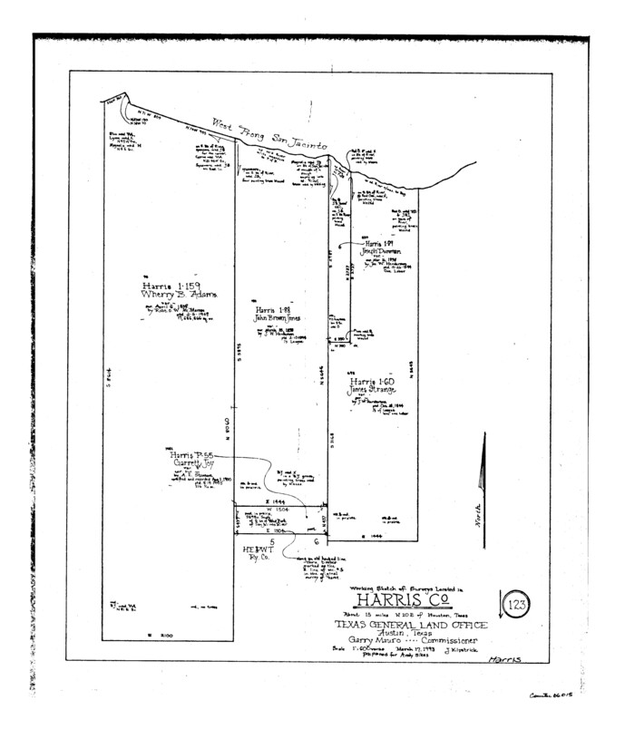 66015, Harris County Working Sketch 123, General Map Collection