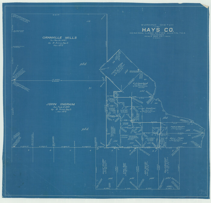66076, Hays County Working Sketch 2, General Map Collection