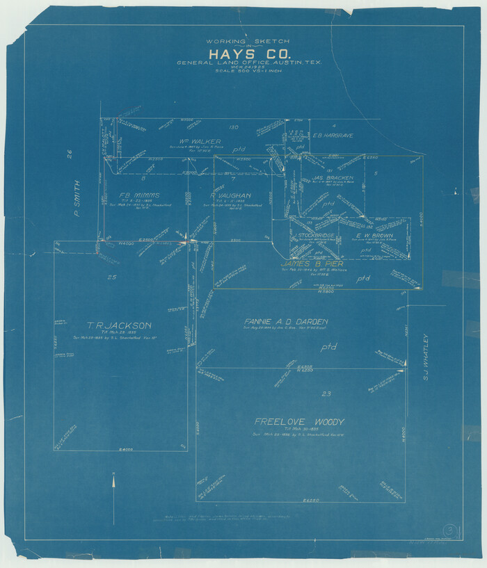 66077, Hays County Working Sketch 3, General Map Collection