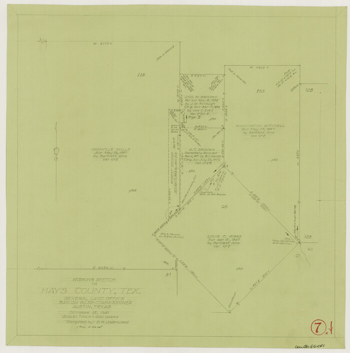 66081, Hays County Working Sketch 7, General Map Collection