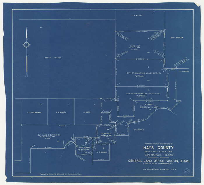 66084, Hays County Working Sketch 10, General Map Collection