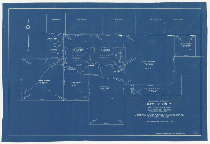66085, Hays County Working Sketch 11, General Map Collection