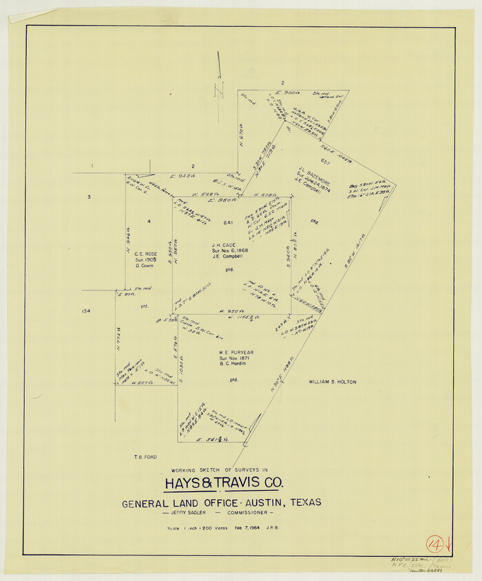 66088, Hays County Working Sketch 14, General Map Collection