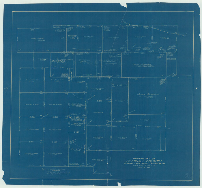66097, Hemphill County Working Sketch 2, General Map Collection
