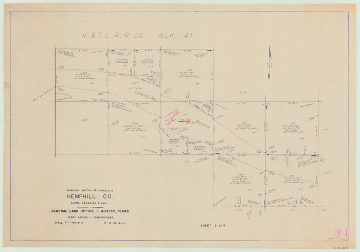 66104, Hemphill County Working Sketch 9, General Map Collection
