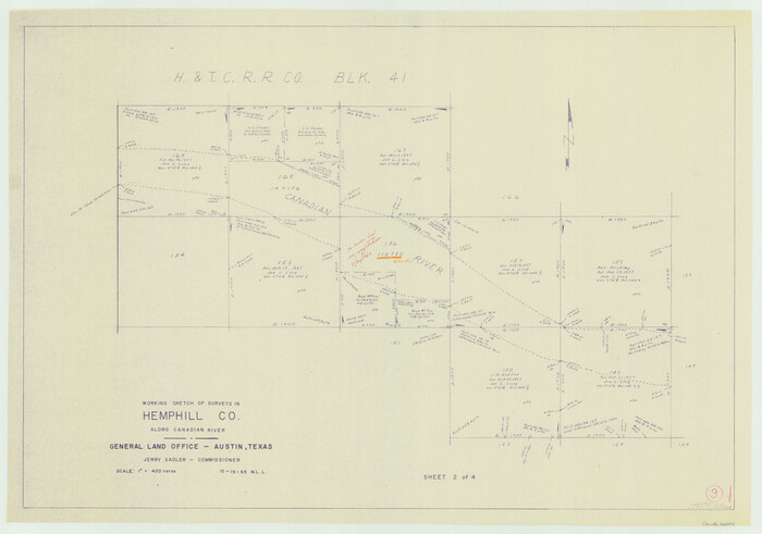 66104, Hemphill County Working Sketch 9, General Map Collection