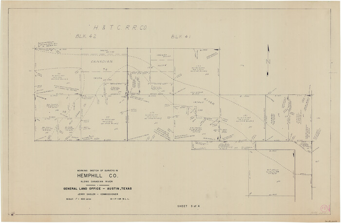 66105, Hemphill County Working Sketch 10, General Map Collection
