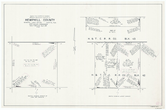 66107, Hemphill County Working Sketch 12, General Map Collection