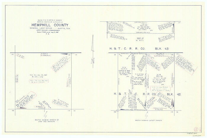 66107, Hemphill County Working Sketch 12, General Map Collection