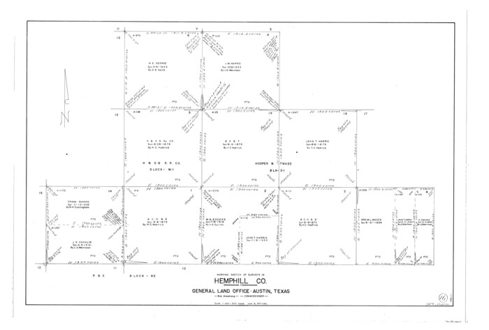 66111, Hemphill County Working Sketch 16, General Map Collection