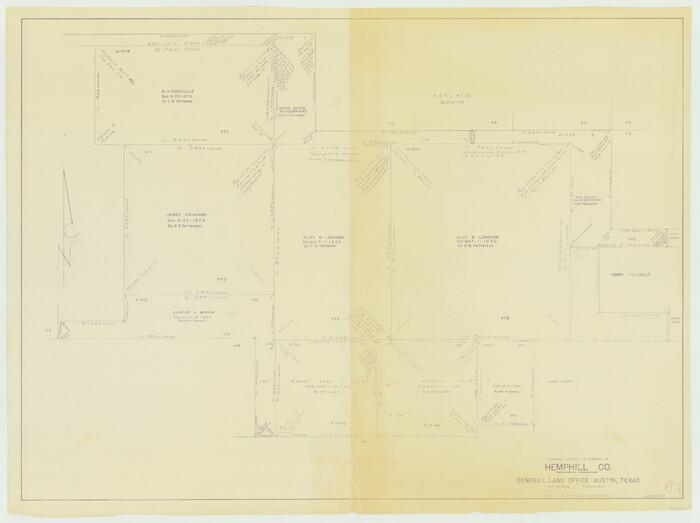 66112, Hemphill County Working Sketch 17, General Map Collection