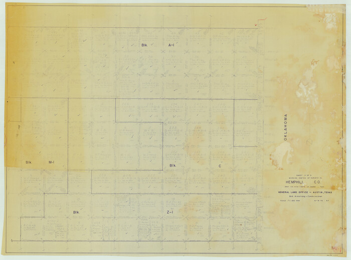 66115, Hemphill County Working Sketch 20, General Map Collection
