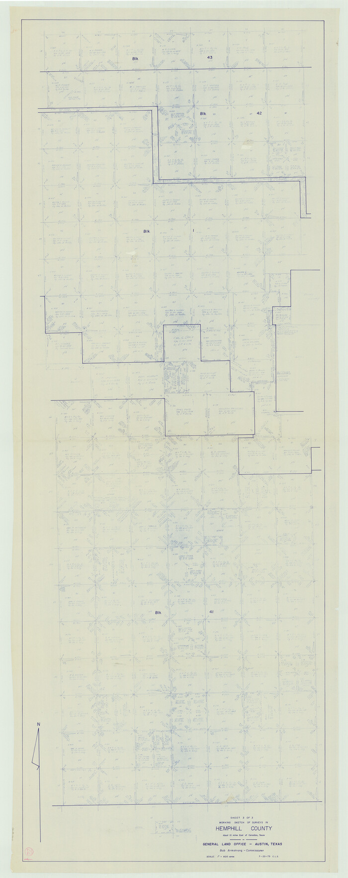 66117, Hemphill County Working Sketch 22, General Map Collection