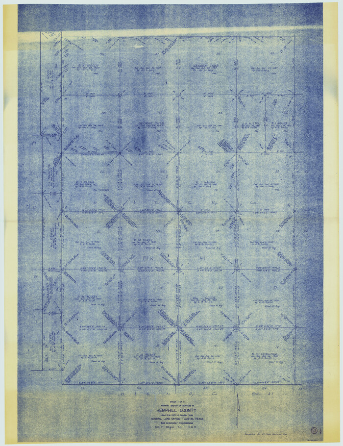 66119, Hemphill County Working Sketch 24, General Map Collection