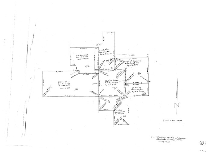 66136, Henderson County Working Sketch 3, General Map Collection