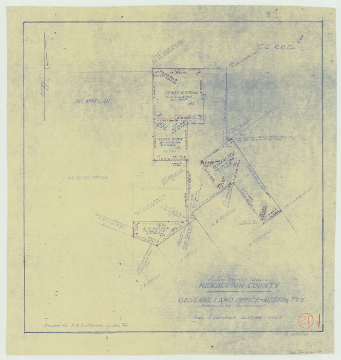 66154, Henderson County Working Sketch 21, General Map Collection