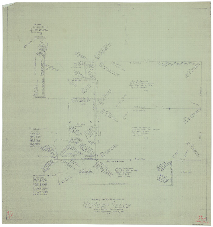 66166, Henderson County Working Sketch 33, General Map Collection
