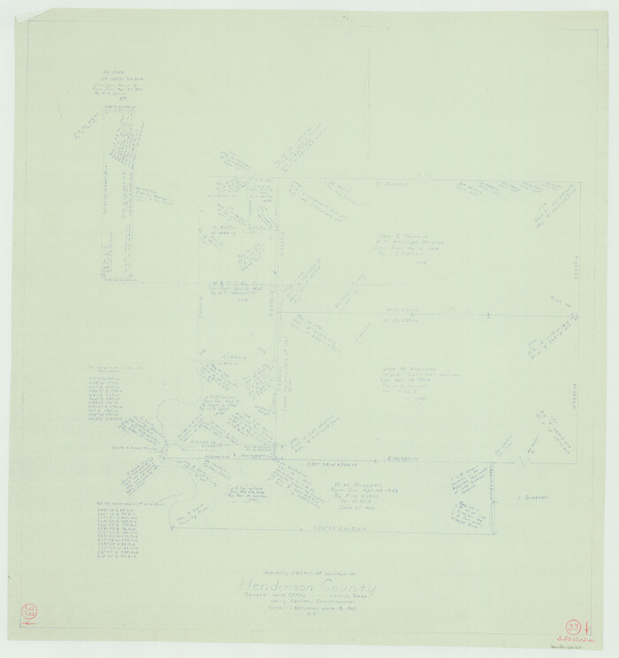 66166, Henderson County Working Sketch 33, General Map Collection