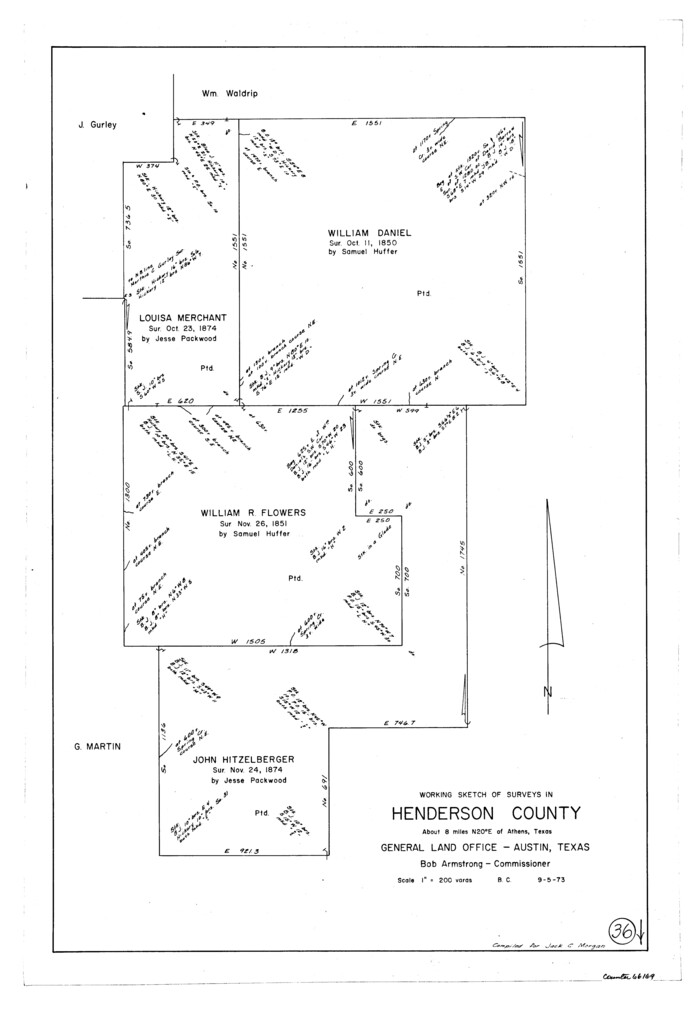 66169, Henderson County Working Sketch 36, General Map Collection