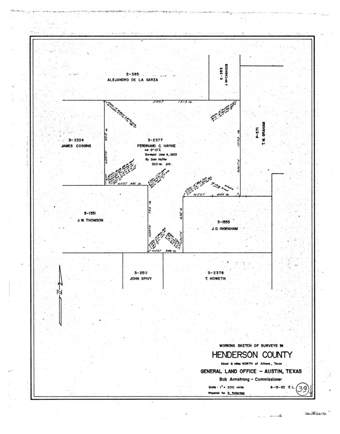66172, Henderson County Working Sketch 39, General Map Collection
