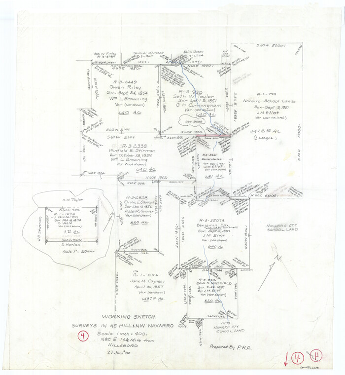66190, Hill County Working Sketch 4, General Map Collection